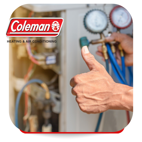 Coleman HVAC thumbs up graphic